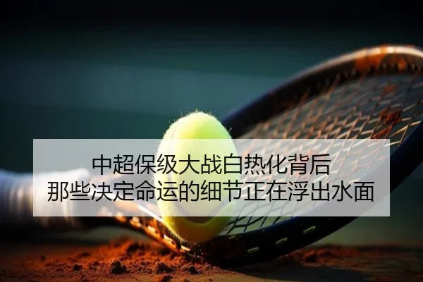 中超保级大战白热化背后 那些决定命运的细节正在浮出水面